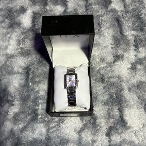 TFX Silver Rectangular Dial Watch